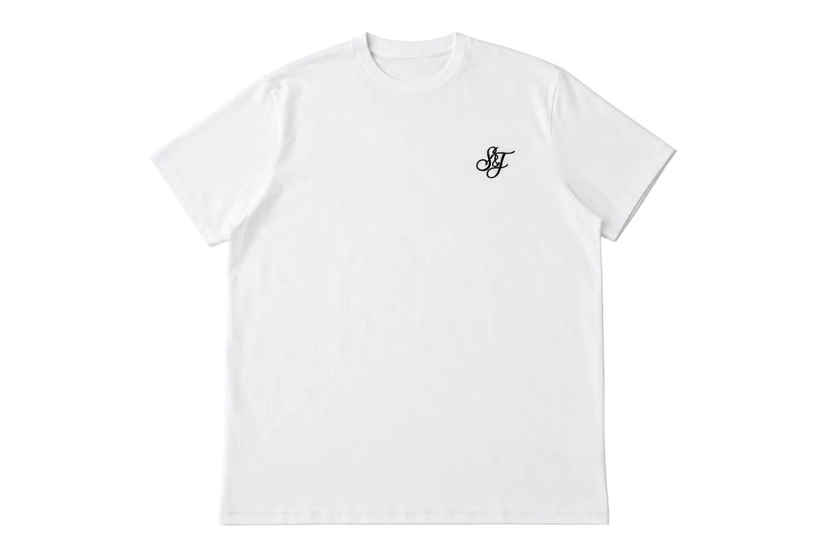Weißes Basic T-Shirt